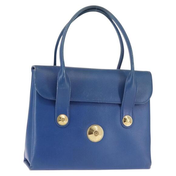 MCM Handbags - MCM Hand Bag Leather Blue Gold Auth BA6222